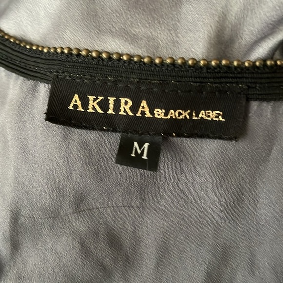 Akira Black Label Metallic Gray Belted Tank Dress Size Medium - Picture 4 of 4